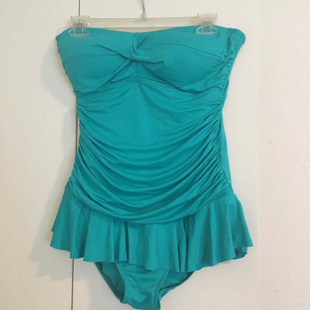Turquoise one piece swim suit